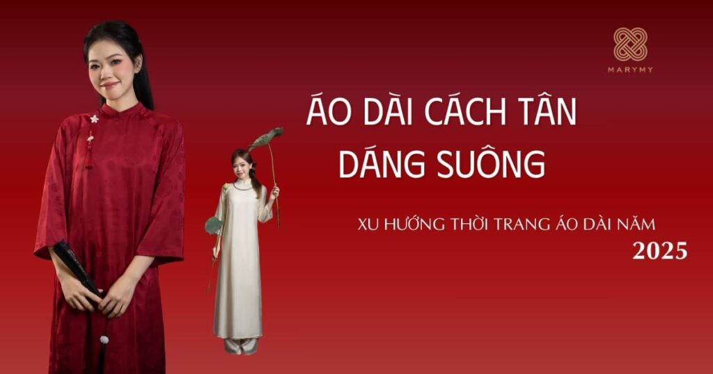 Áo dài cách tân dáng suông MARYMY