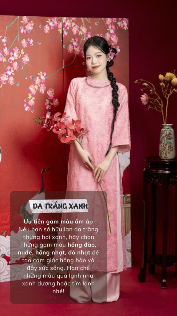 Tips chọn màu áo dài cho da trắng xanh Tips chọn màu áo dài cho da trắng xanh