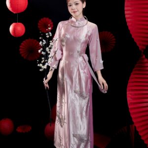 Áo Dài Cách Tân Mai Hạ MARYMY Đính Nơ