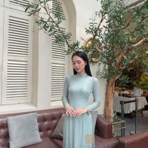Áo Dài Kim Tuyến MARYMY Lụa Dệt Kim Nhũ