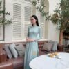 Áo Dài Kim Tuyến MARYMY Lụa Dệt Kim Nhũ