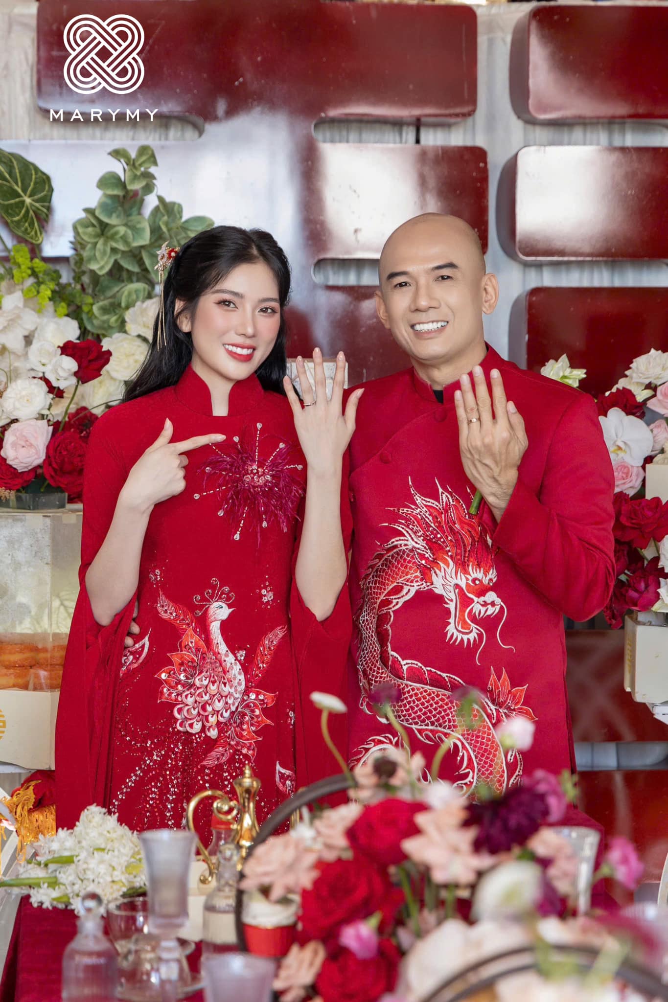 Cô dâu Hải và chú rể Thuần feedback áo dài dâu rể MARYMY