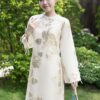 Áo Dài Cách Tân Kim Phụng MARYMY Chất Liệu Lụa Tơ Mịn Dệt Nổi Thiết Kế Nơ Hai Bên Tay Áo