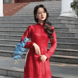 Áo Dài Cách Tân Liên Kiều MARYMY Tơ Tằm Họa Tiết Hoa Lá Sen