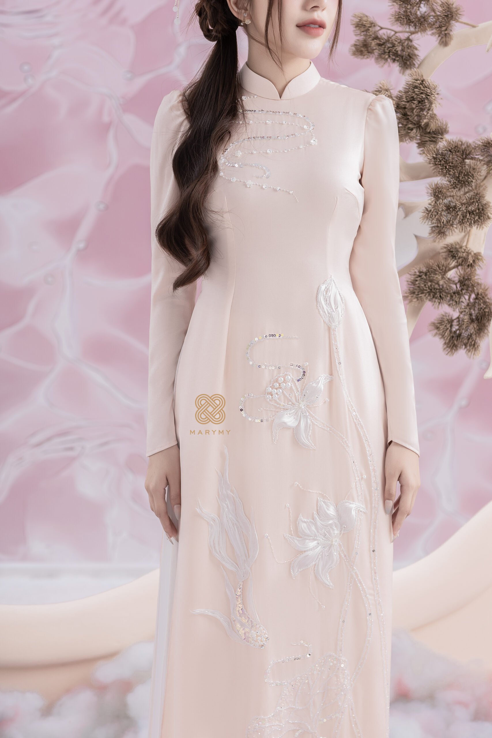 Áo dài dâu Như Ý MARYMY