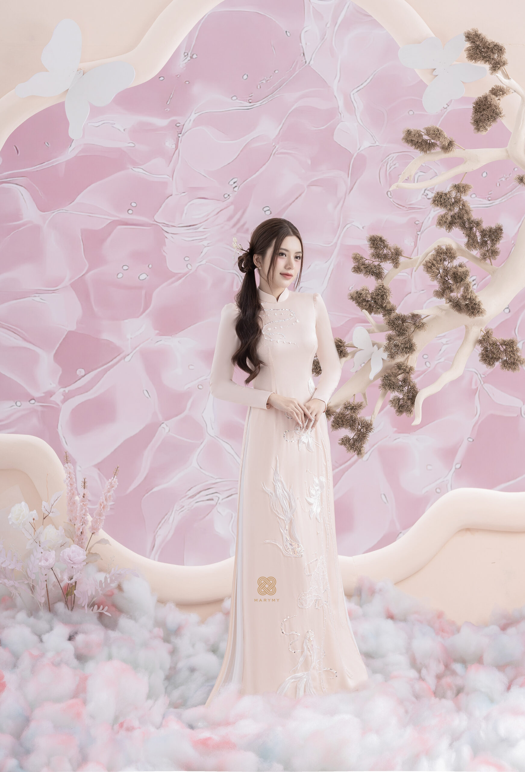 Áo dài dâu Như Ý MARYMY
