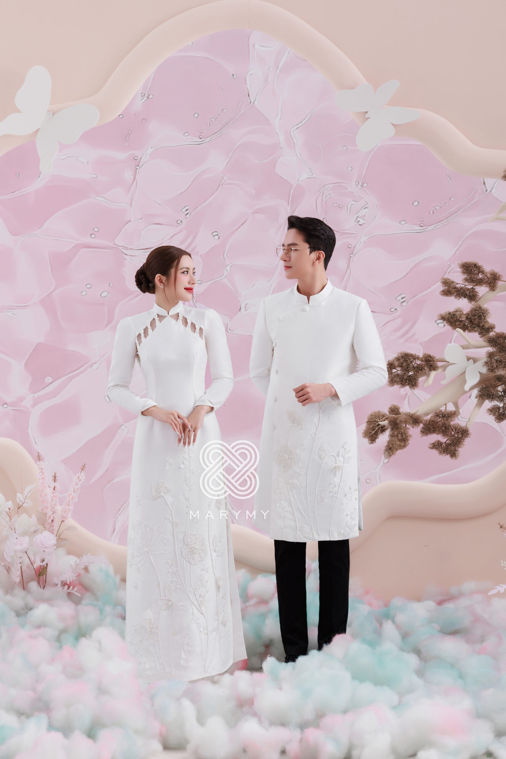Áo dài dâu rể Hồ Điệp MARYMY