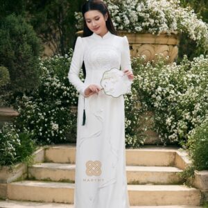 Áo Dài Dâu Rể Phụng Hòa Hỷ Khánh MARYMY Thiết Kế Kết Hợp Chữ Hỷ Và Chim Phượng