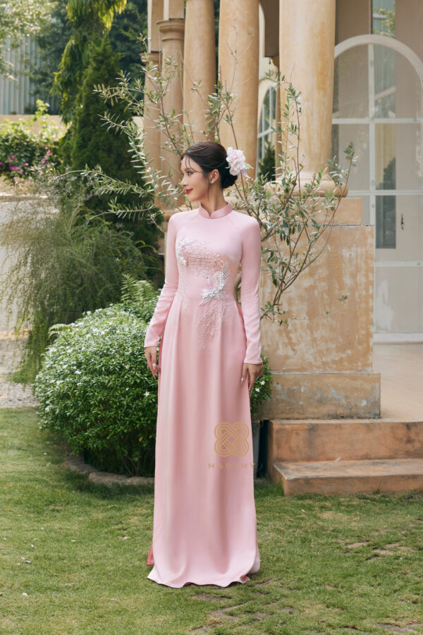 Áo Dài Dâu Rể Phụng Hoàng Duyên MARYMY Kết Hợp Chim Phụng Và Chữ Hỷ
