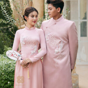 Áo Dài Dâu Rể Phụng Hoàng Duyên MARYMY Kết Hợp Chim Phụng Và Chữ Hỷ