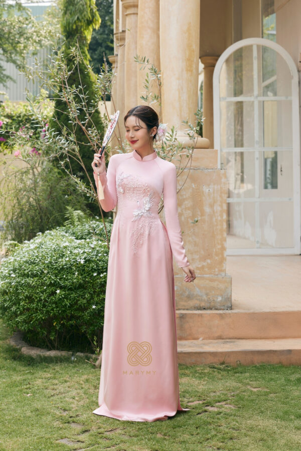 Áo Dài Dâu Rể Phụng Hoàng Duyên MARYMY Kết Hợp Chim Phụng Và Chữ Hỷ