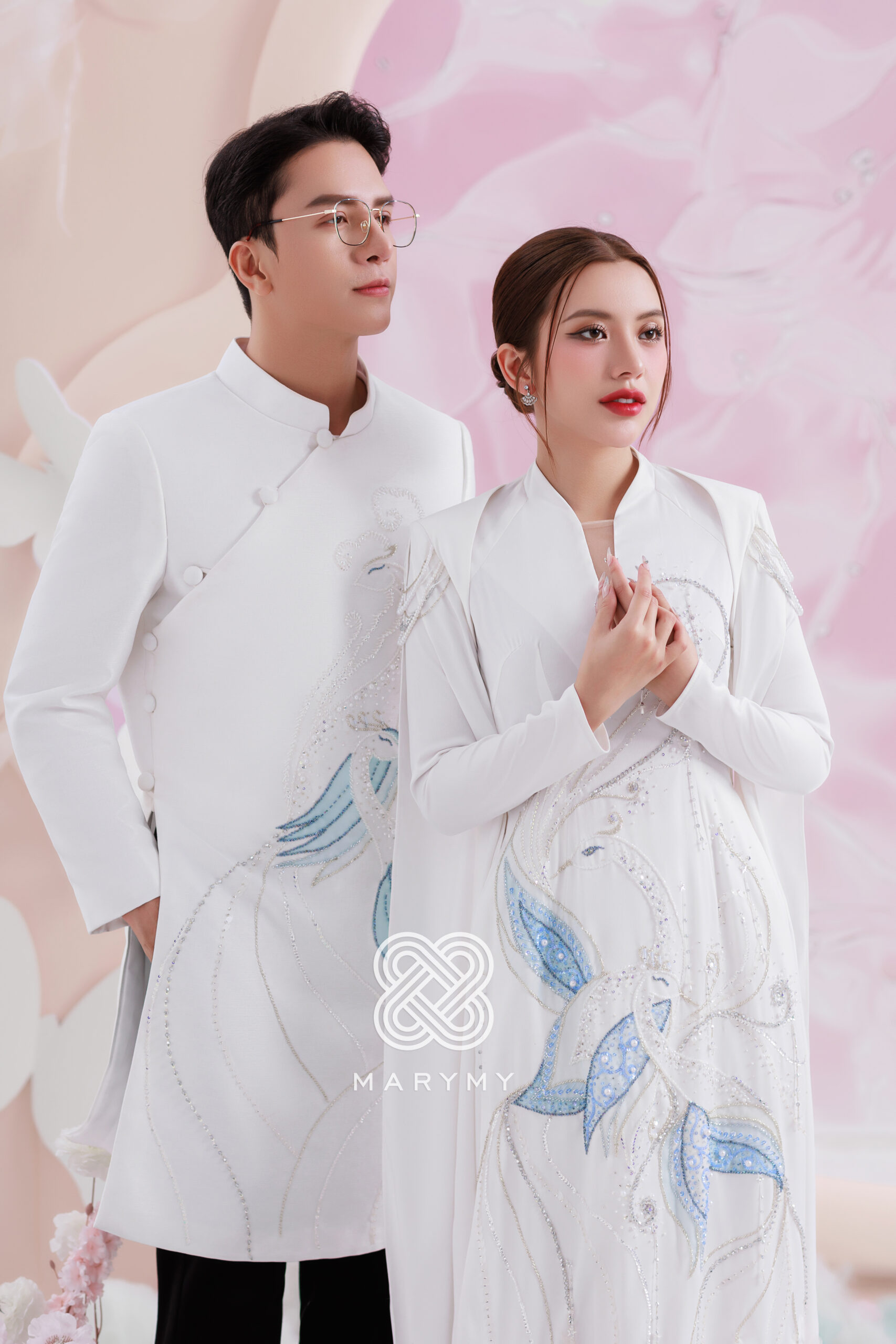 Áo dài dâu rể Thiên Nga Mắt Ngọc MARYMY