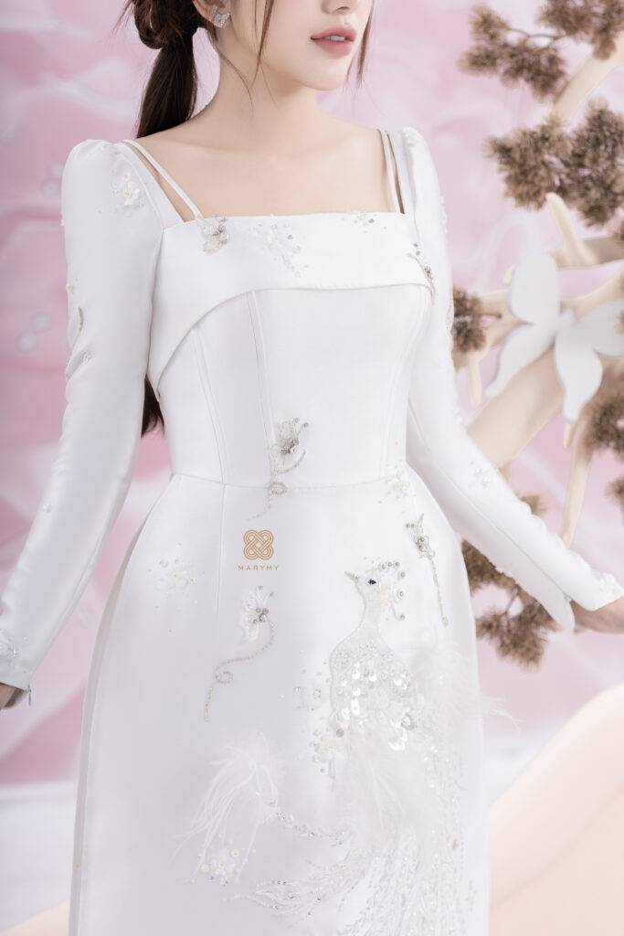 Áo dài dâu Phượng Uyển MARYMY